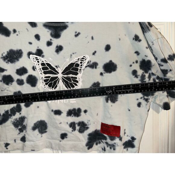 CHNGE Butterfly Tie-Dye Short-Sleeve Crop Top – Women’s Size Large - Picture 8 of 10